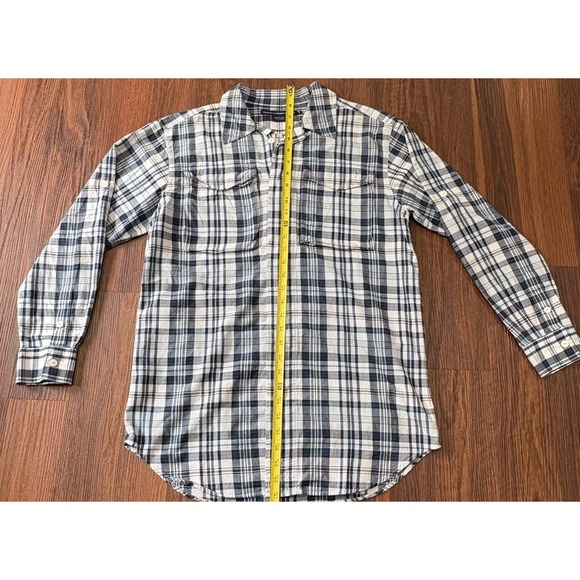 Ralph Lauren Sport Shirt Womens Size 8 Slim Fit Blue White Plaids Long Sleeve - Picture 7 of 15